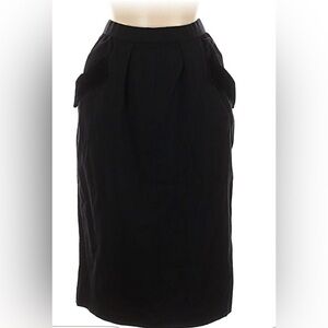 Oscar de la Renta Classic Black Pencil Skirt